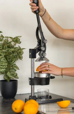 Sareva Citruspers - Gietijzer - Hevelmodel - Zwart -Aanbiedingen Keuken Kla Winkel citruspers 3 1