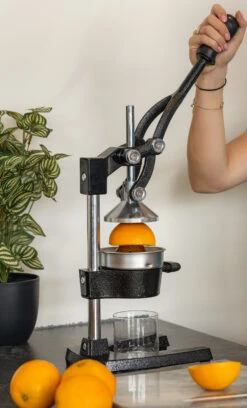 Sareva Citruspers - Gietijzer - Hevelmodel - Zwart -Aanbiedingen Keuken Kla Winkel citruspers 4 1